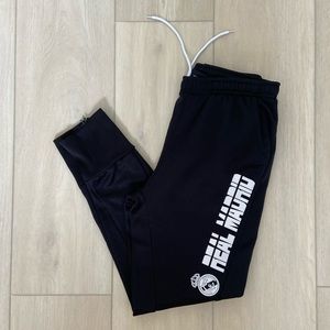 Black Sweatpants with White Print